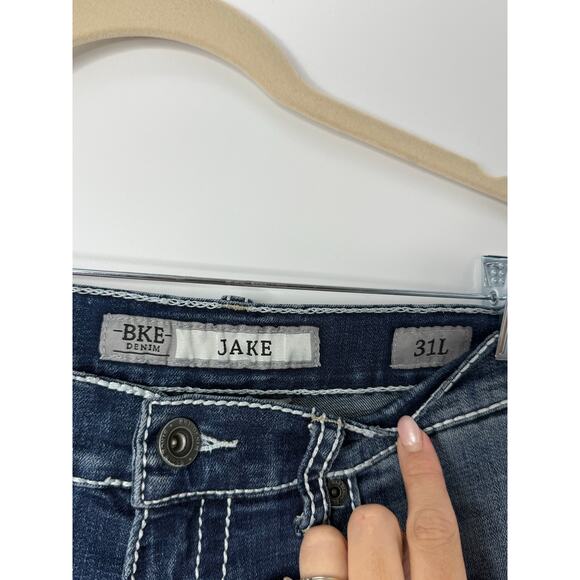 BKE Jeans Men size 28x32 Blue Jake Straight Leg Faded Stretchy Going Out Casual - Picture 4 of 9